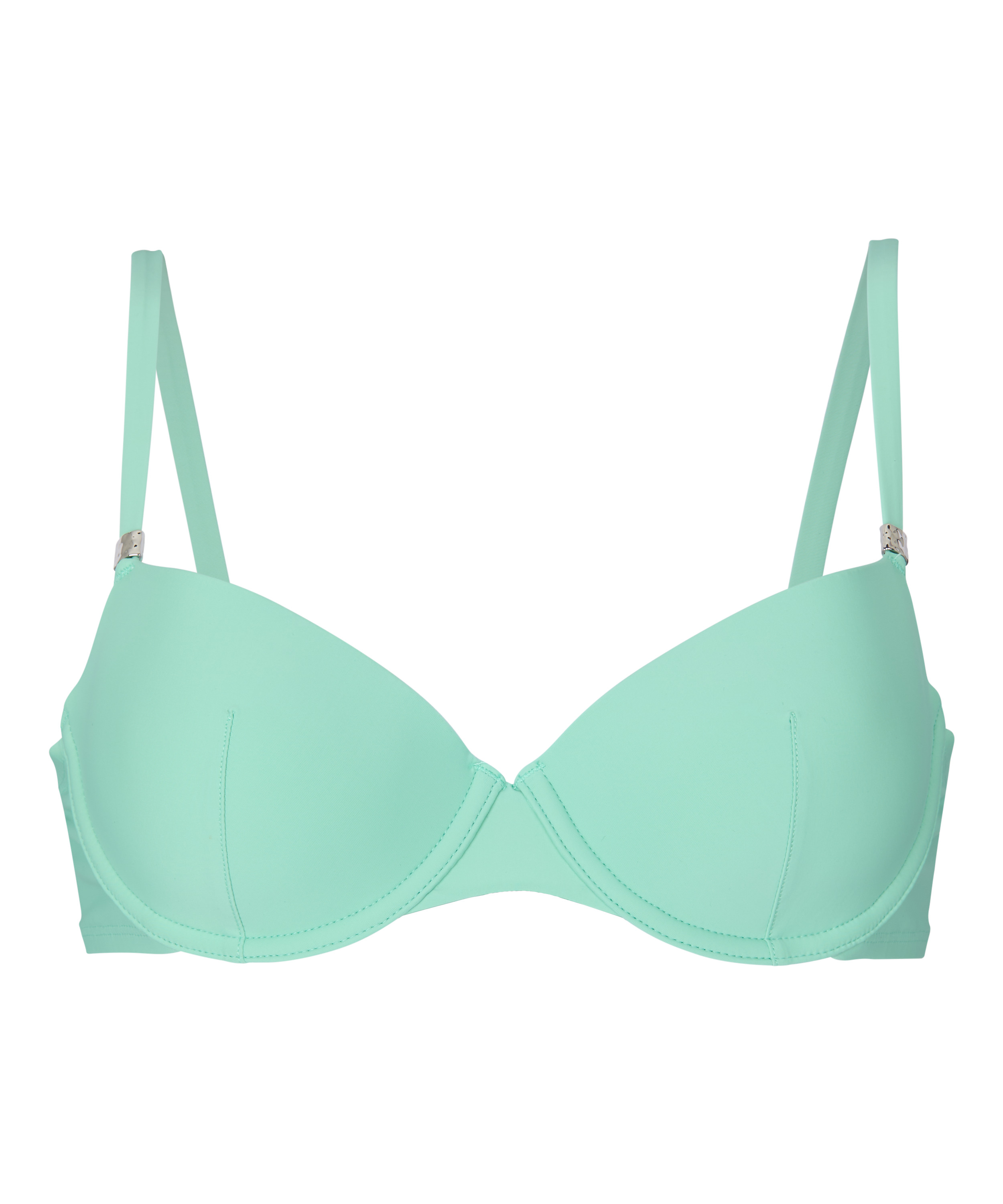 Luksusowy Biustonosz Bikini z Fiszbinami i Wkładkami, Zielony, main