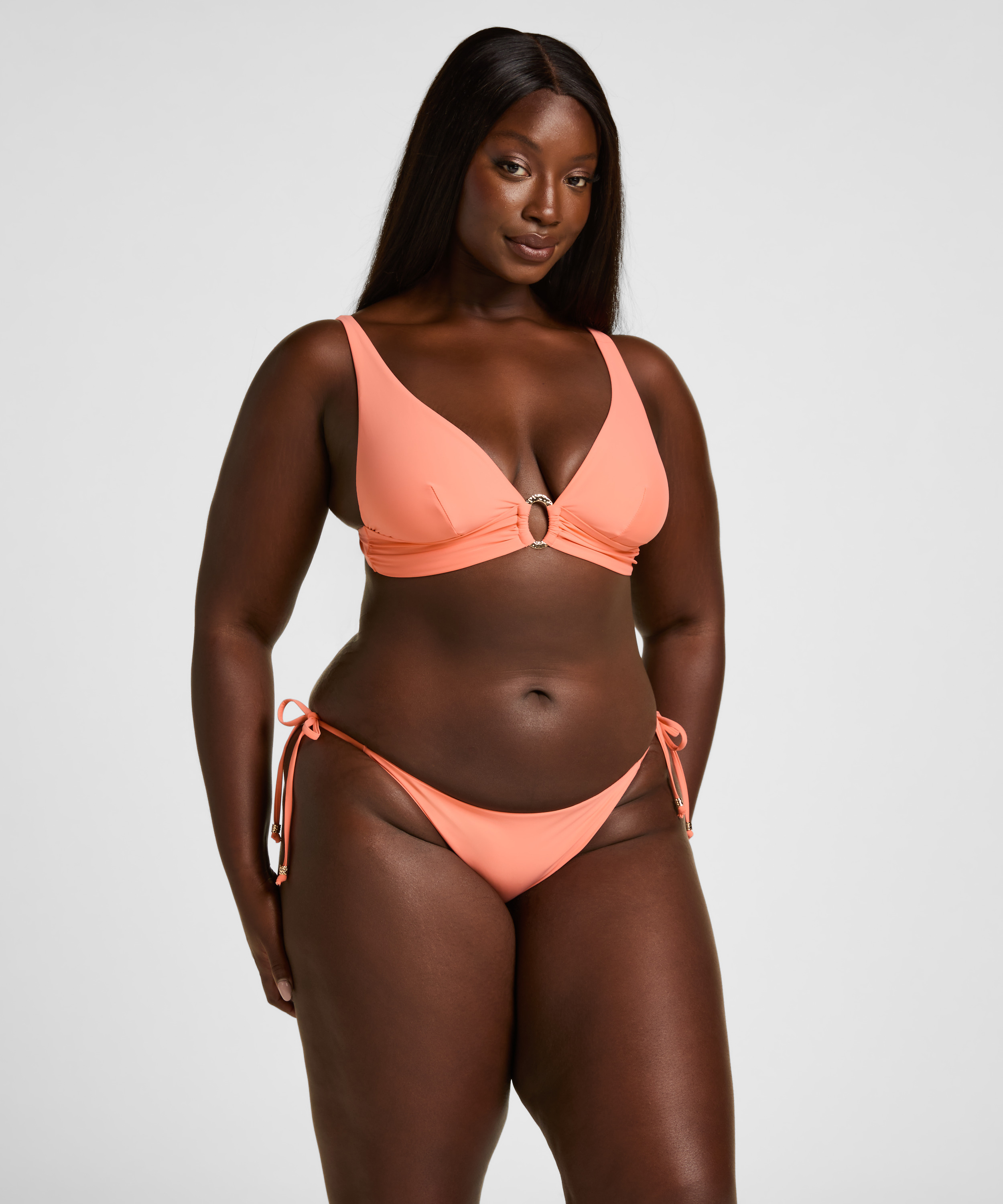 Triangle Bikini Top Luxe, Pomarańczowy, main