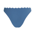 Majtki Bikini Wysoko Krojona Scallop, Niebieski