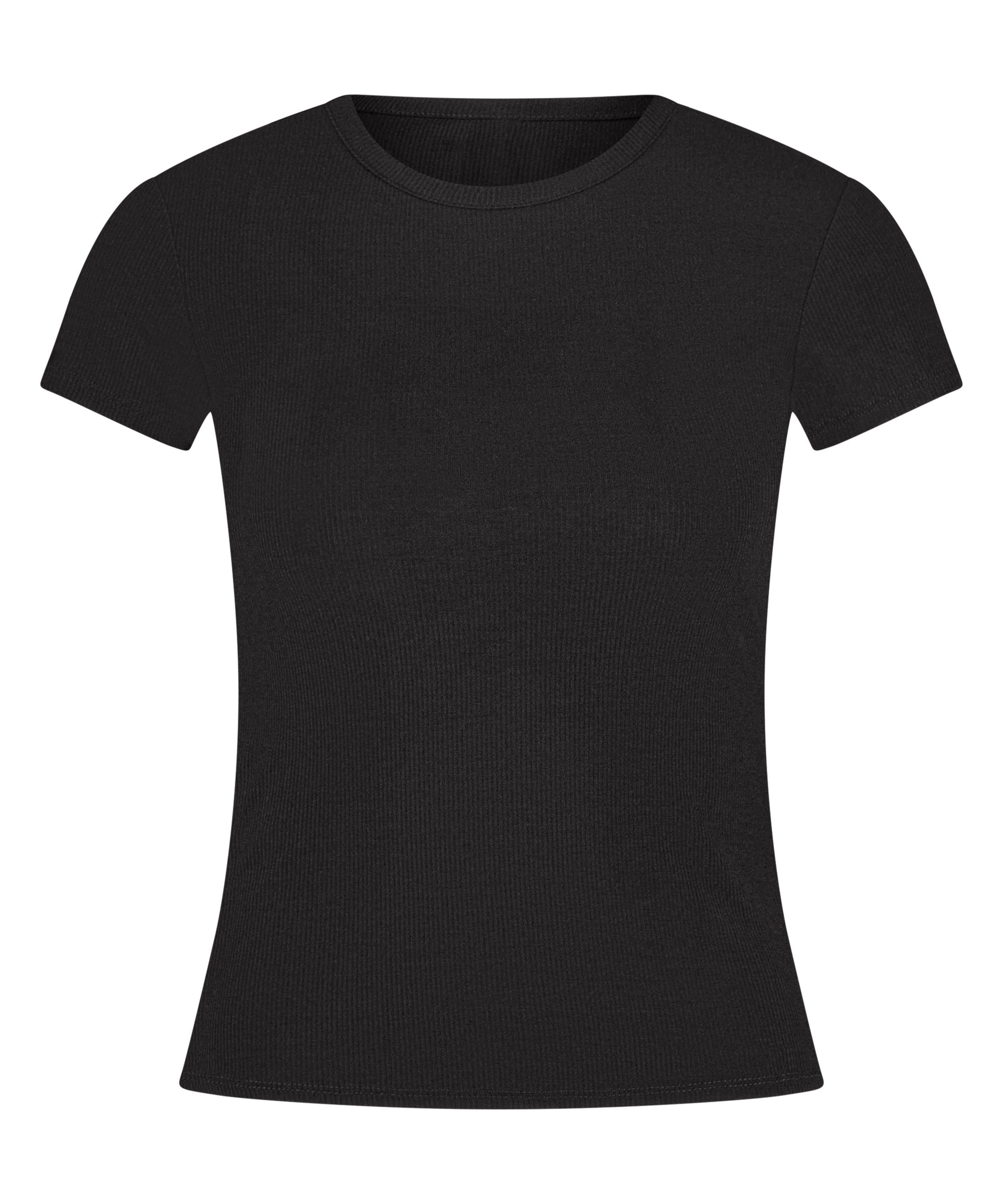 Top od piżamy Rib Essential, Czarny, main