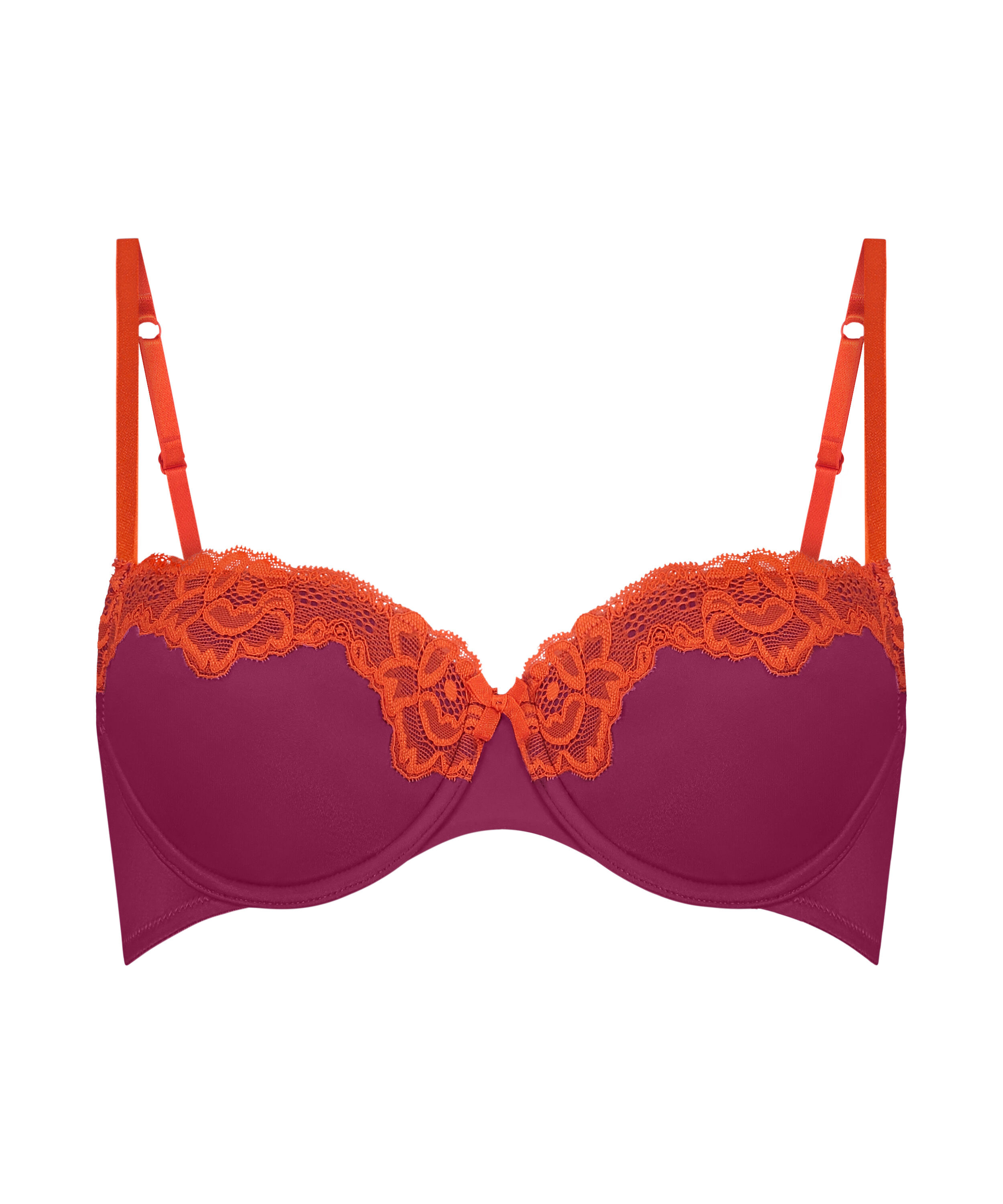Biustonosz usztywniany z fiszbinami Lace & Shine, R&oacute;żowy