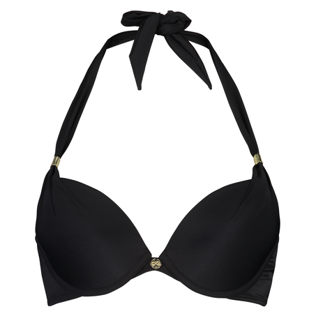 Usztywniona g&oacute;ra od bikini z efektem push-up Sunset Dream, miseczki A-E, Czarny