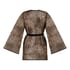 Kimono z siateczki w panterkę, Czarny