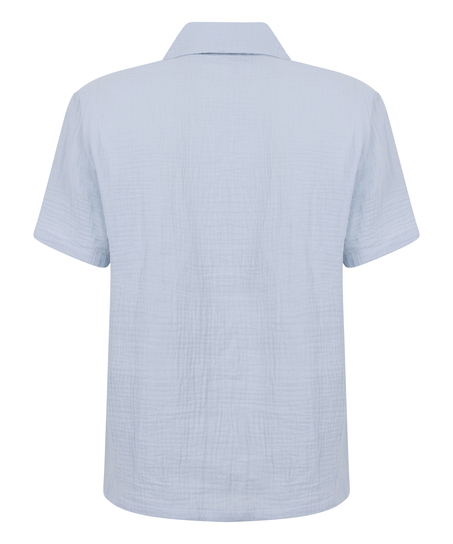 Muślinowa narzutka, Niebieski