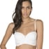 Padded longline underwired bra Rose, Biały