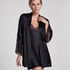 Kimono Satin Lace, Czarny