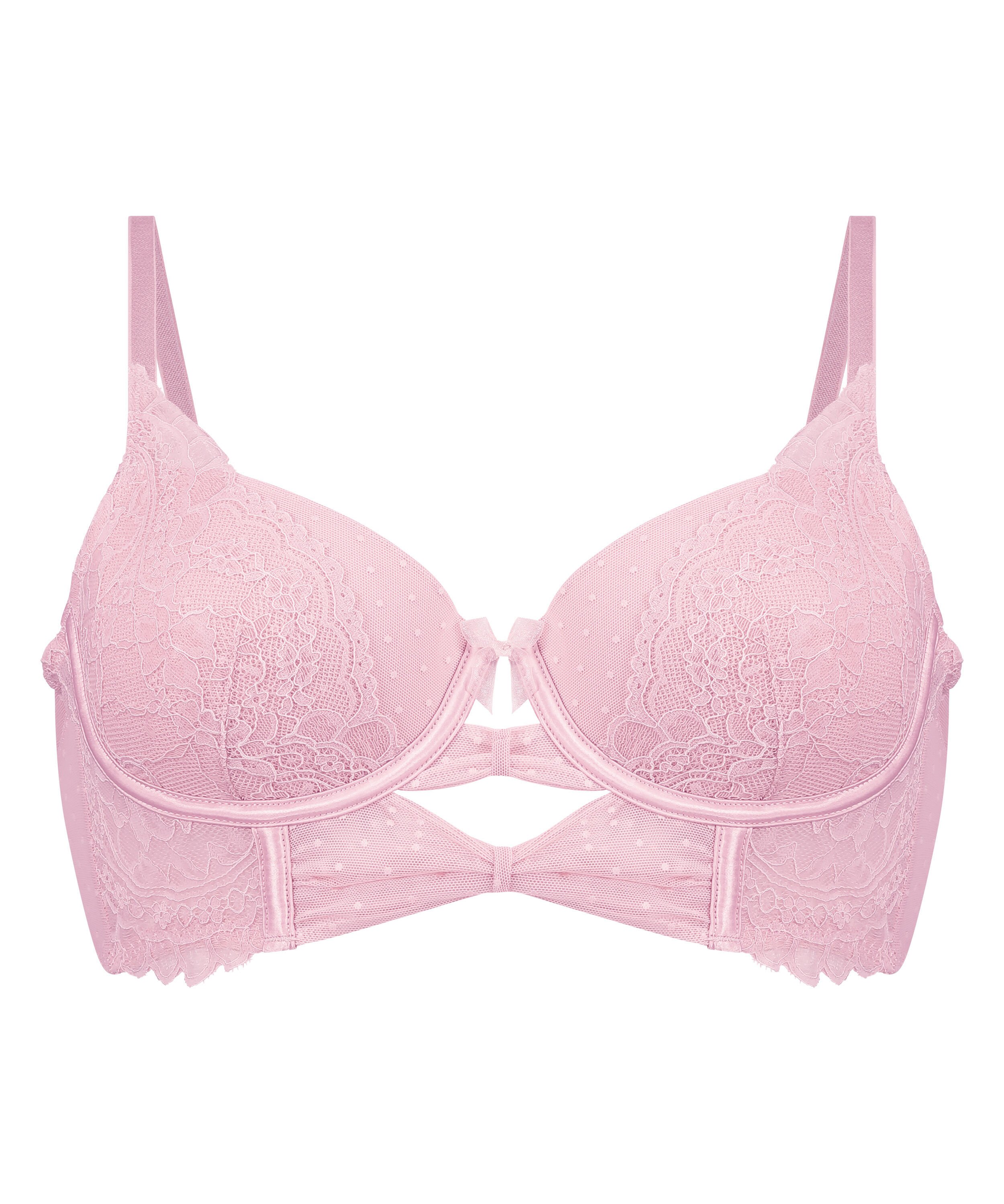 Usztywniany długoszczelny biustonosz z fiszbinami Juliette, R&oacute;żowy