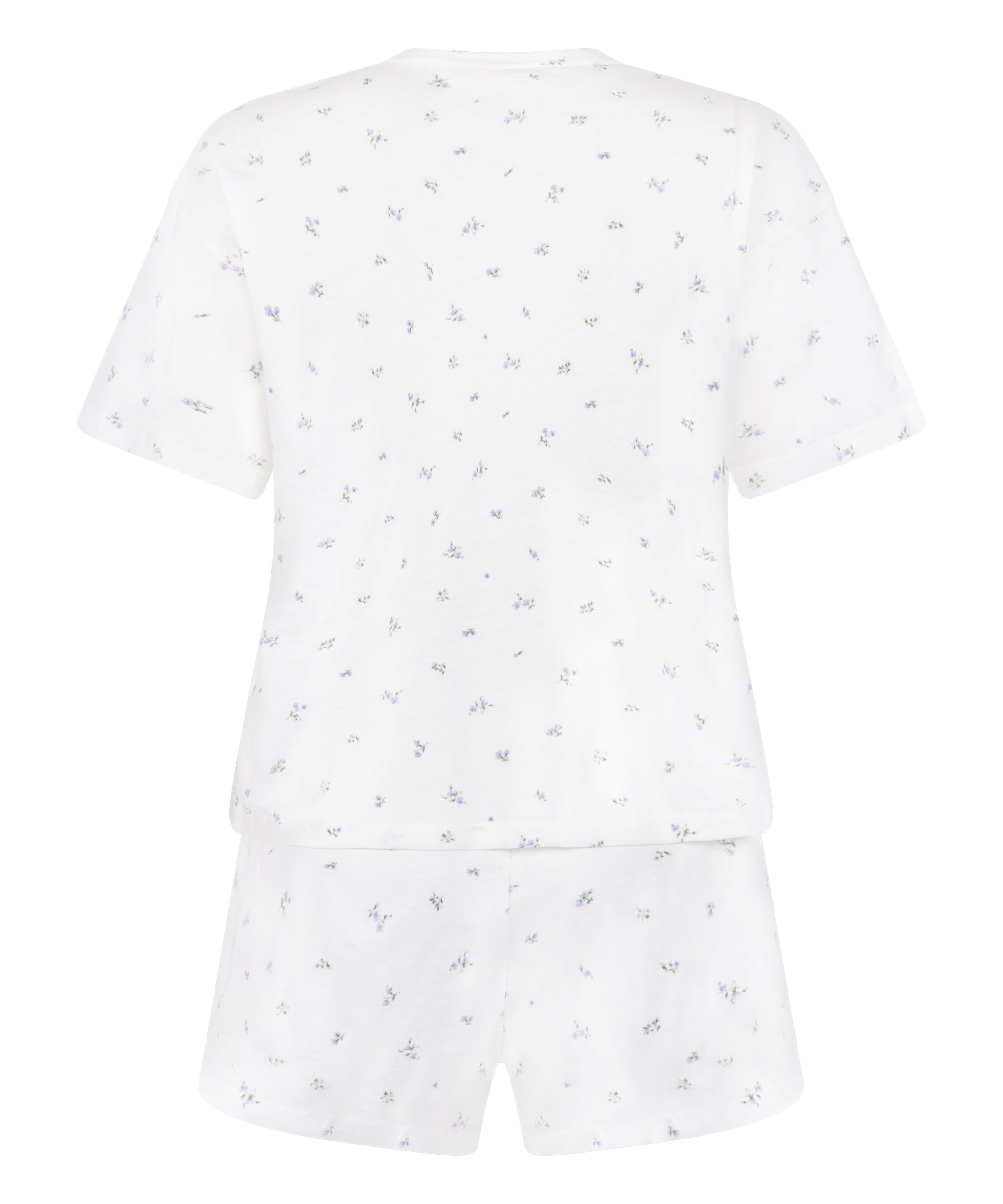 Zestaw piżamowy z bawełny, Biały, main