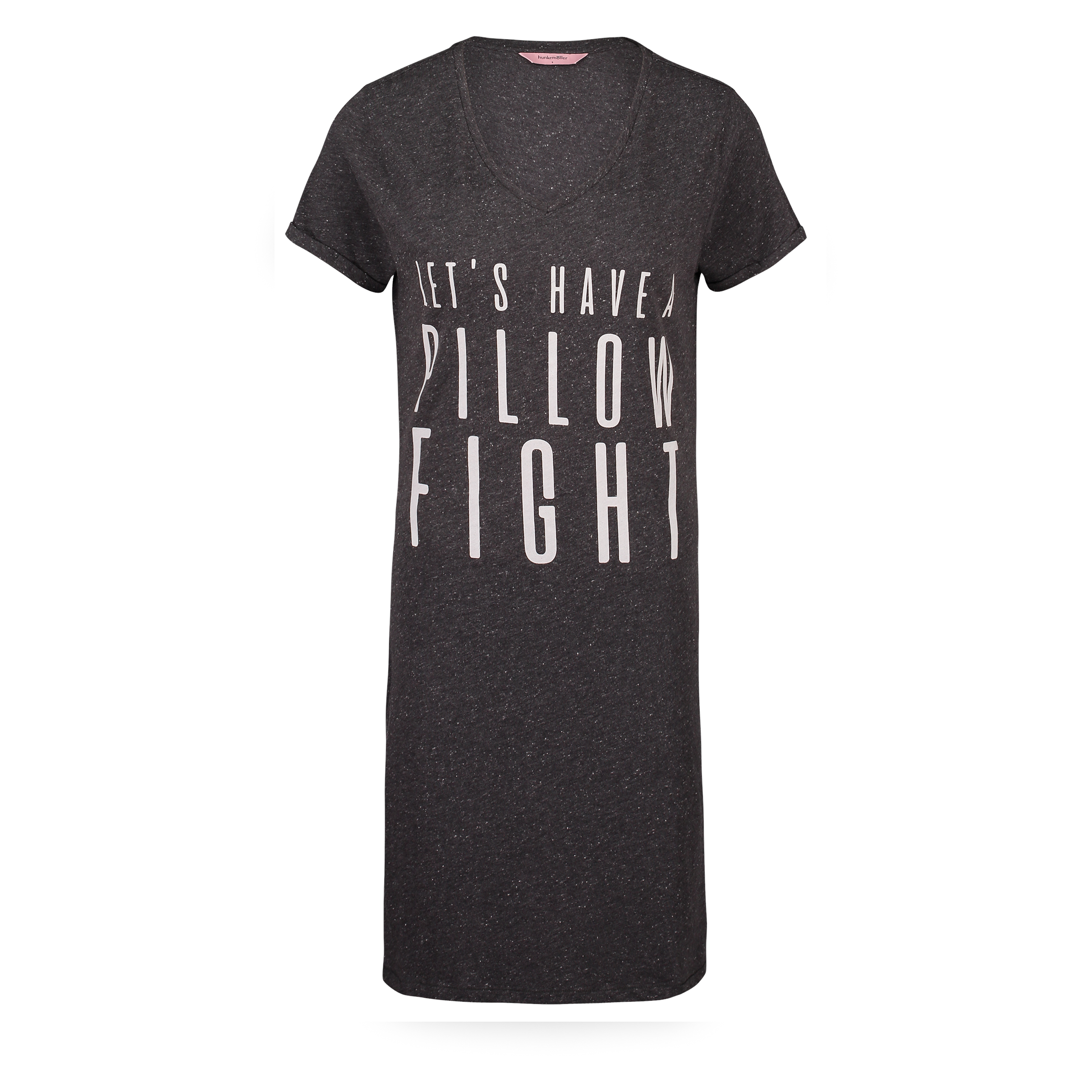 Nightshirt V-neck, Szary, main