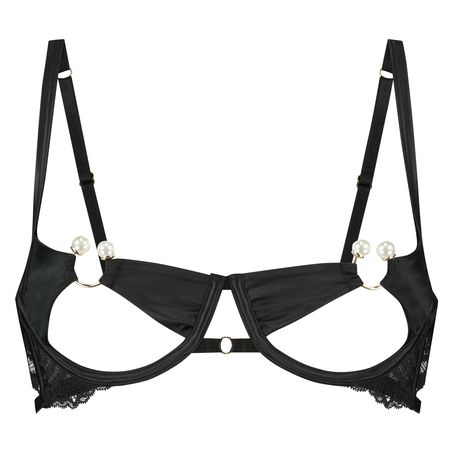 Angelica non-padded underwired bra, Czarny