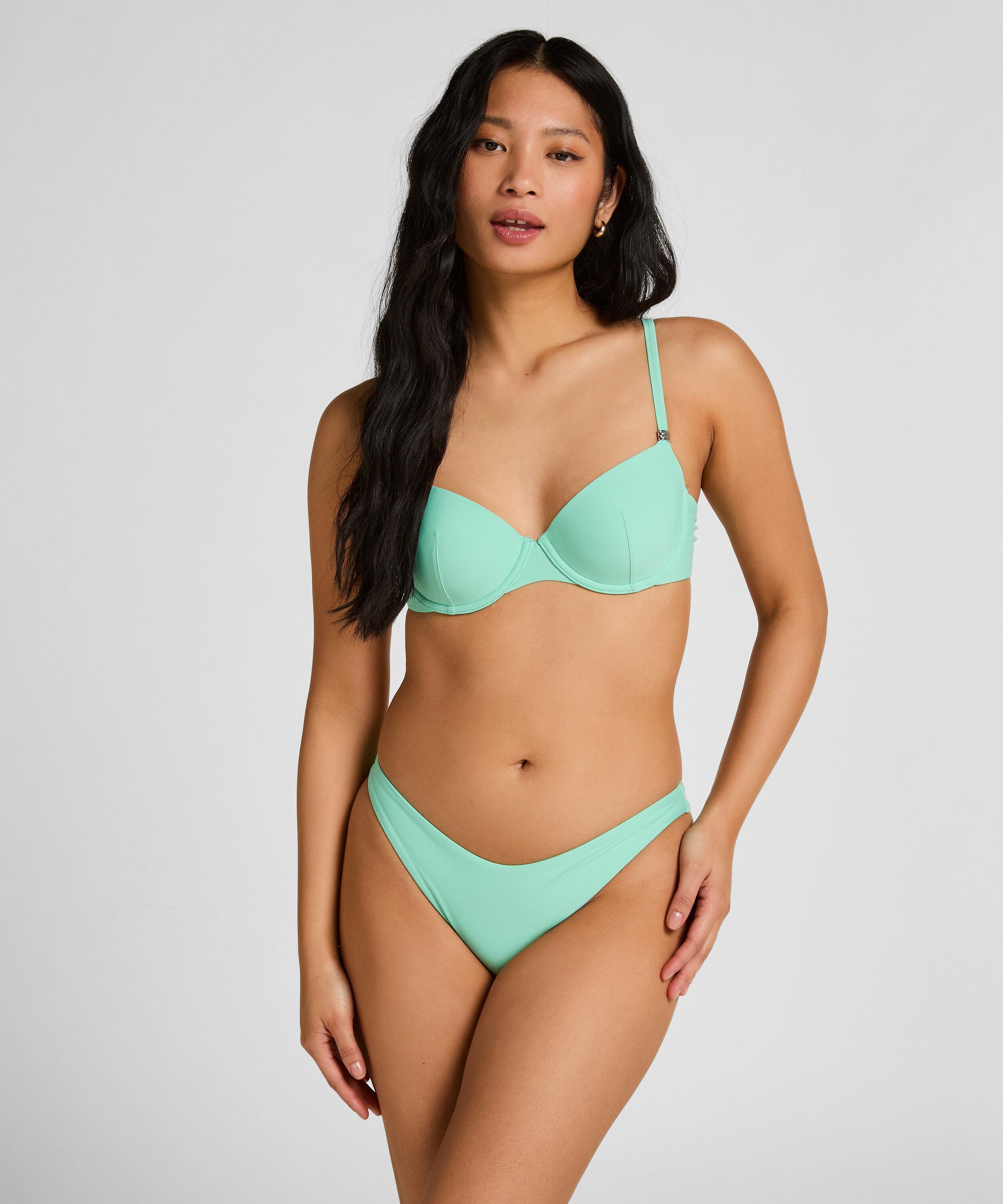 Figi Bikini Highleg Luxe, Zielony