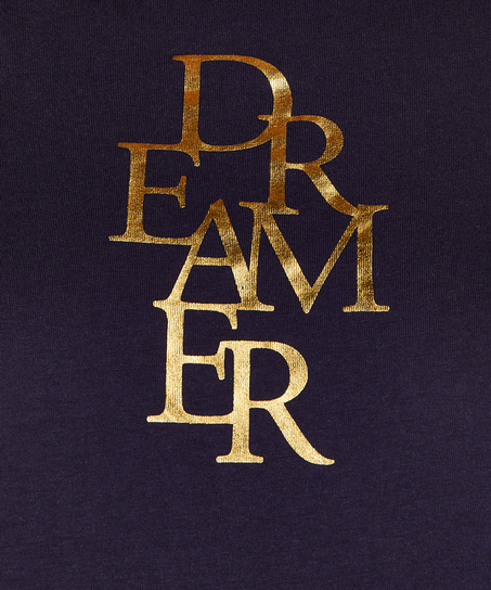 Koszula nocna z okrągłym dekoltem, Niebieski