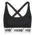 Biustonosz sportowy HKMX The Crop Logo Level 1, Czarny