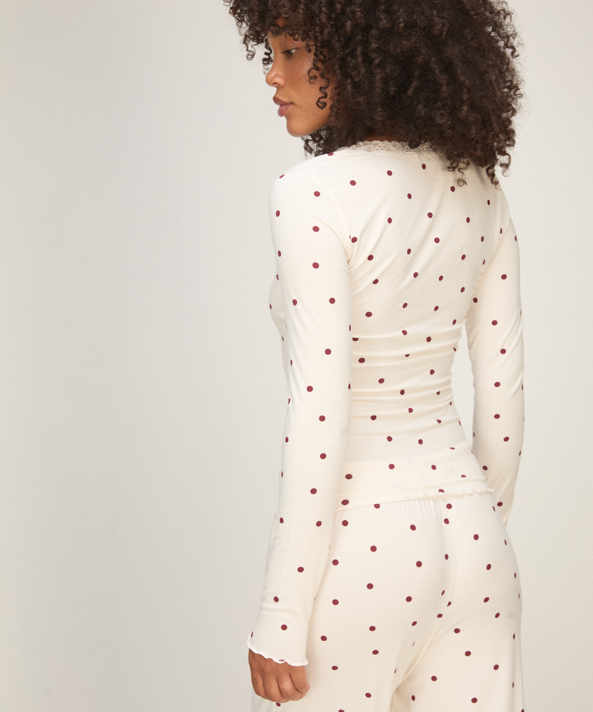 Top Lace Dot, Biały, main
