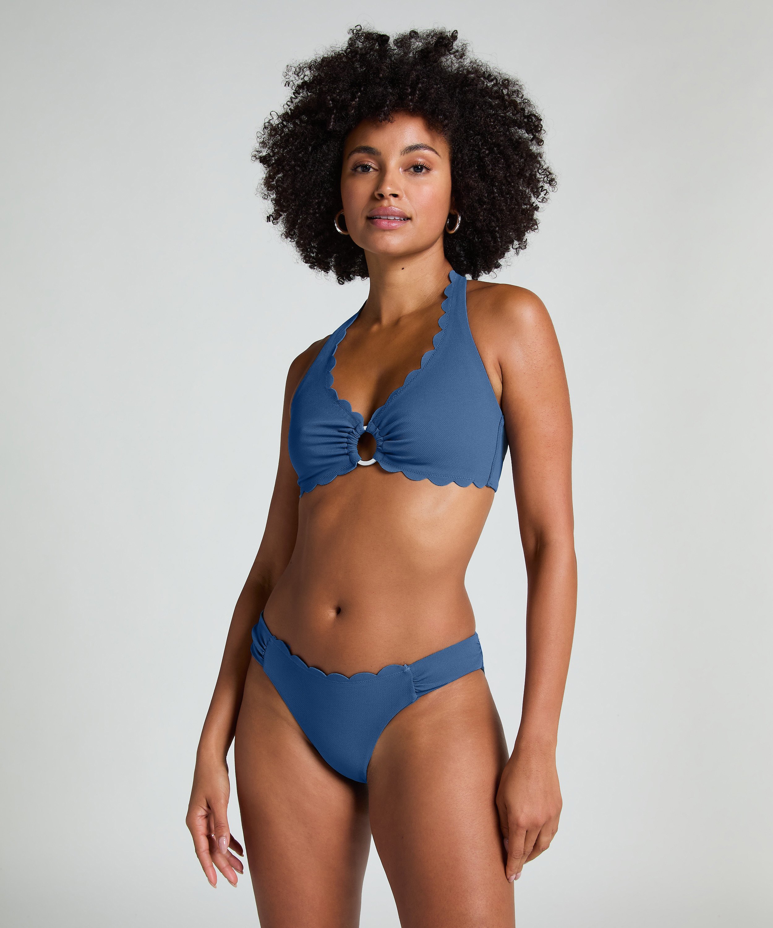 Majtki Bikini Rio Scallop, Niebieski, main