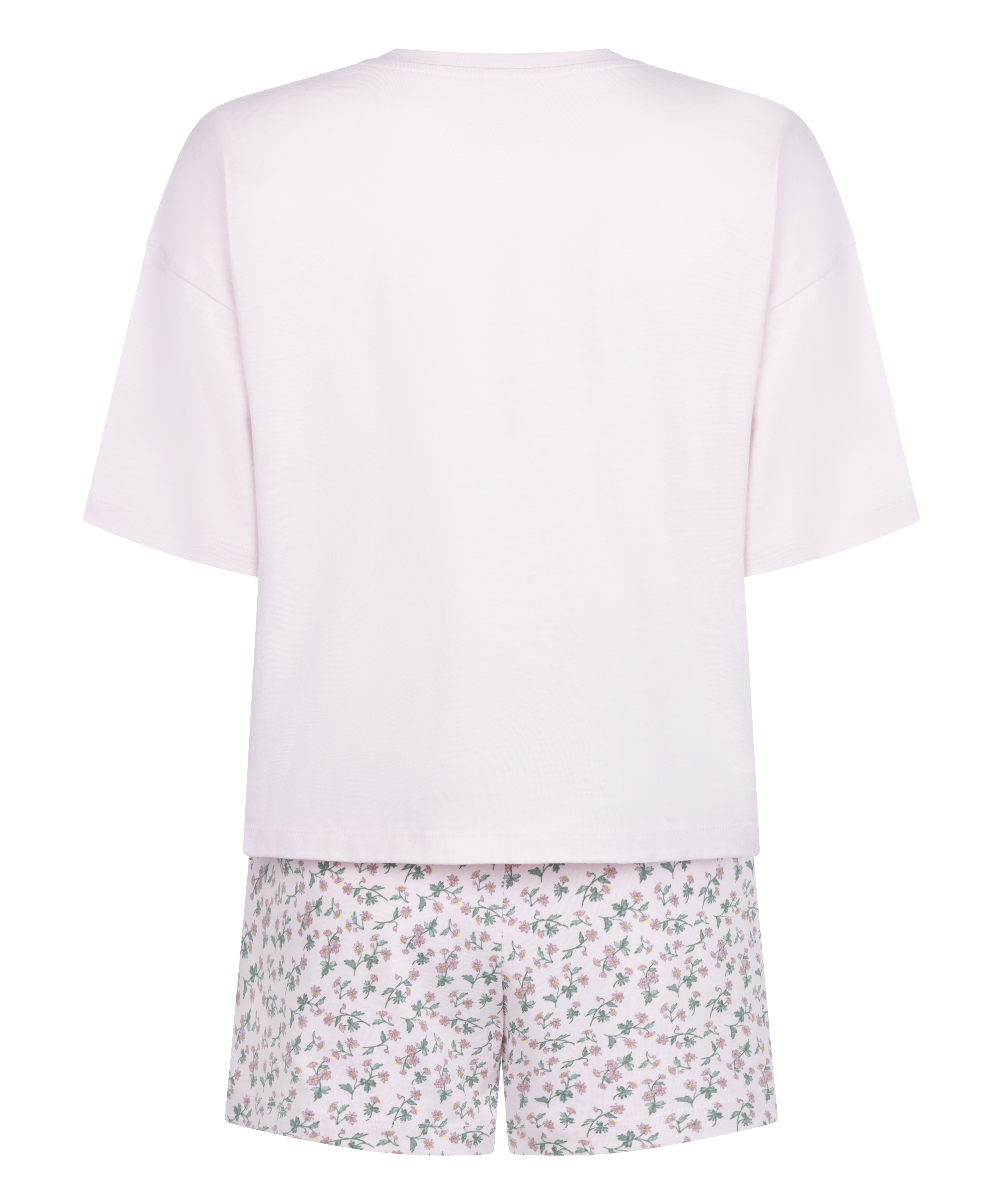 Zestaw Piżamowy Cotton Jersey Kr&oacute;tki, Fioletowy, main