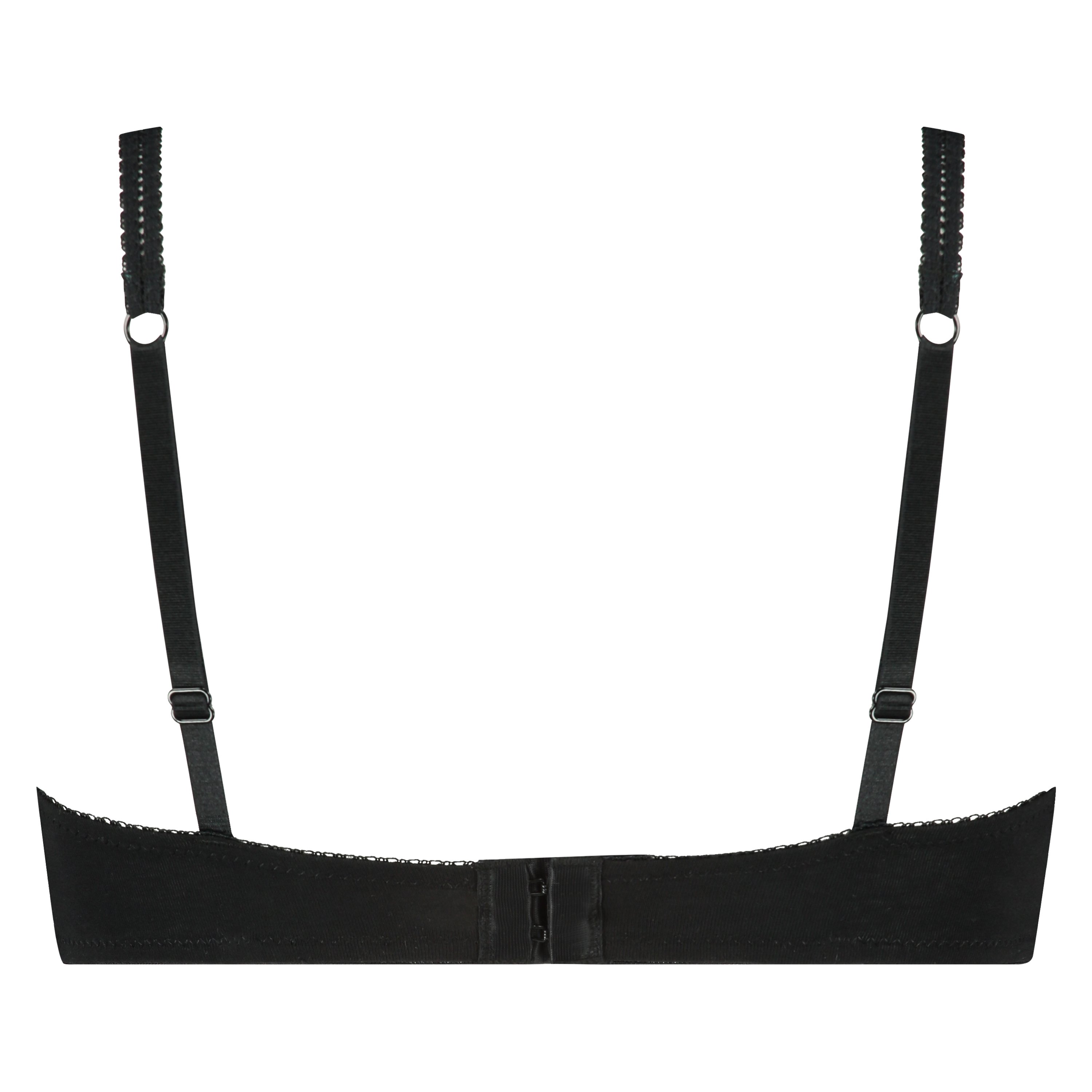 Secret Lace cotton padded underwired bra, Czarny, main