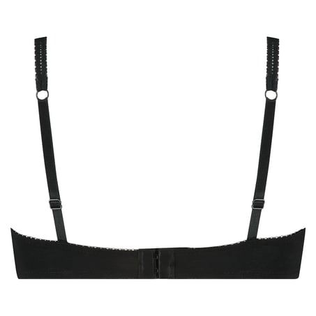 Secret Lace cotton padded underwired bra, Czarny