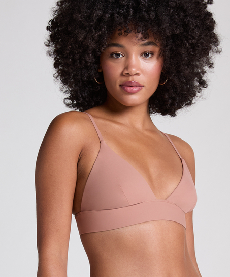 Trójkąt Bralette Smooth, Brązowy