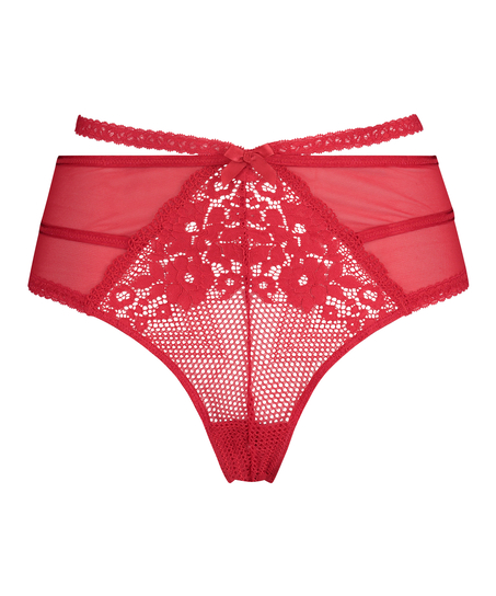 Wysokie stringi Curvy Bonnie, Czerwony