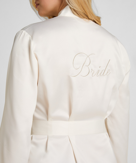 Kimono Ślubny Satynowy, Biały