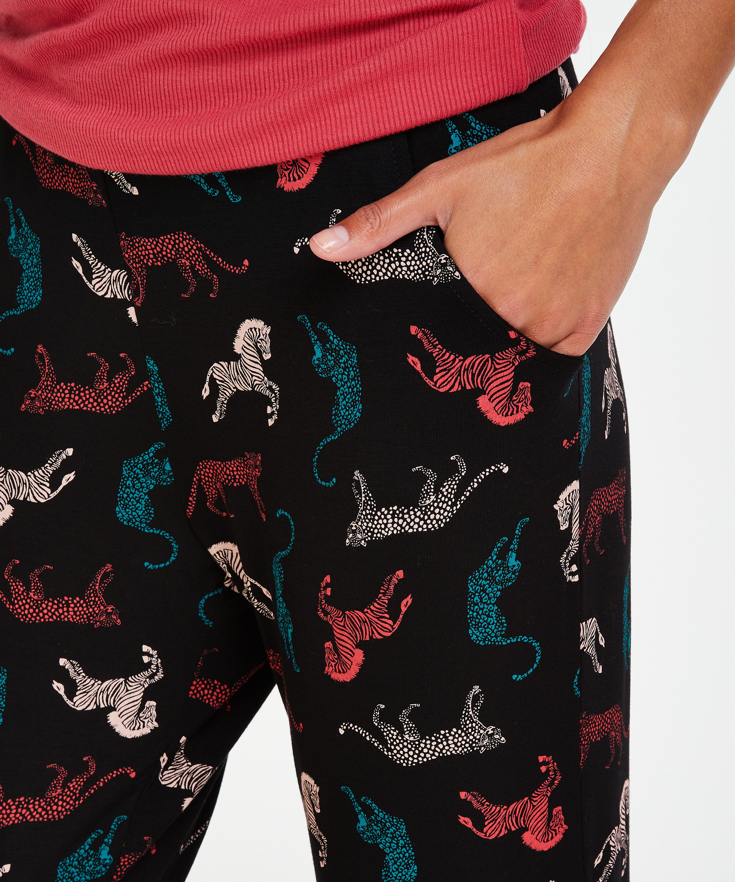 Petite Jersey pyjama pants, Czarny, main