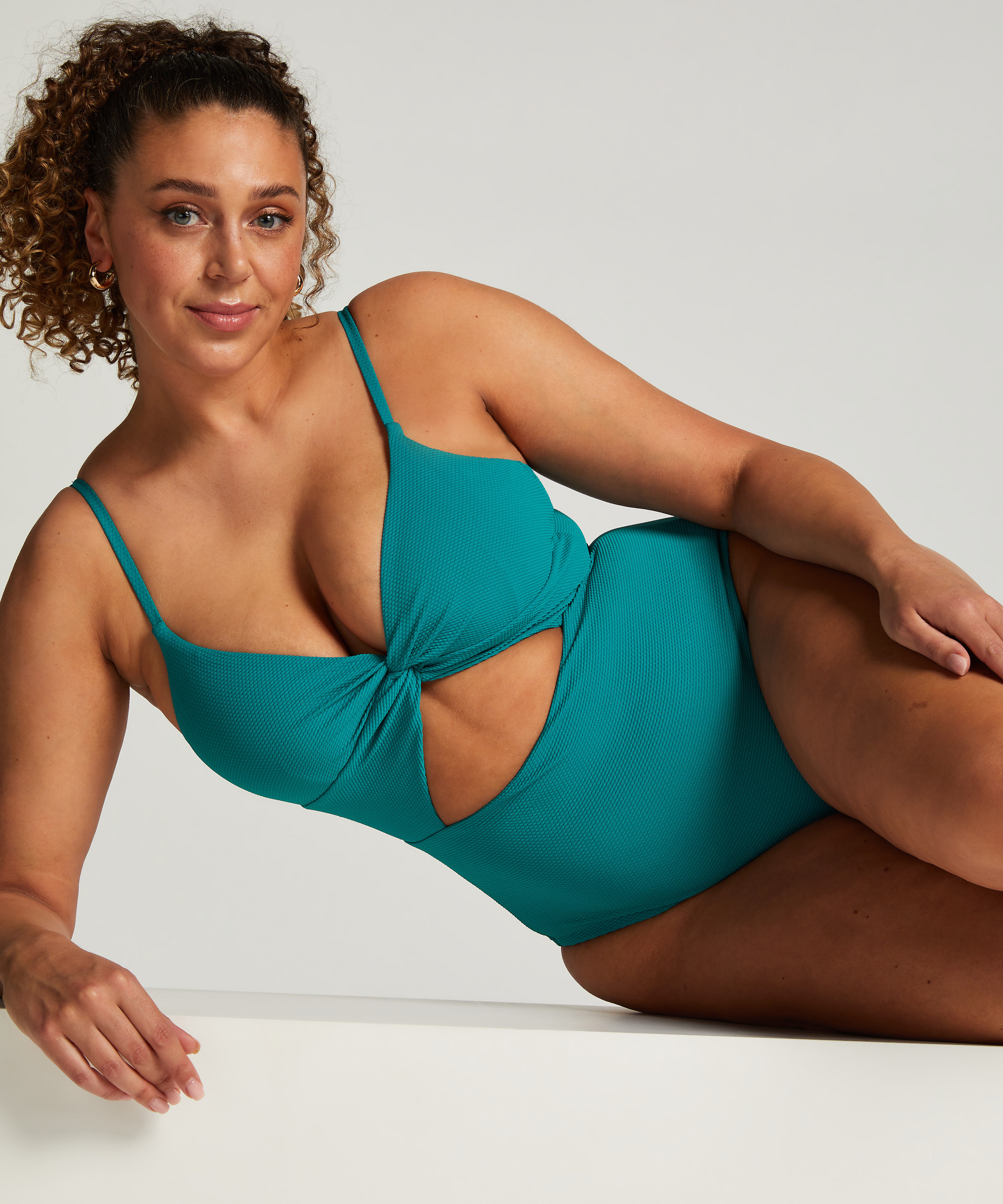 Kostium kąpielowy Relief, Zielony, main