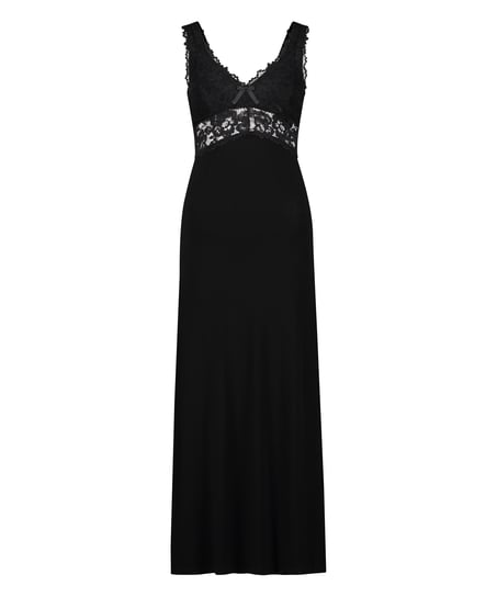 Halka Nora Lace Long, Czarny