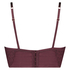 Nadia Padded Underwired Demi-Cup Bra, Czerwony