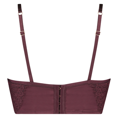 Nadia Padded Underwired Demi-Cup Bra, Czerwony