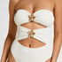 G&oacute;ra od Bikini Bandeau Crinkle, Biały