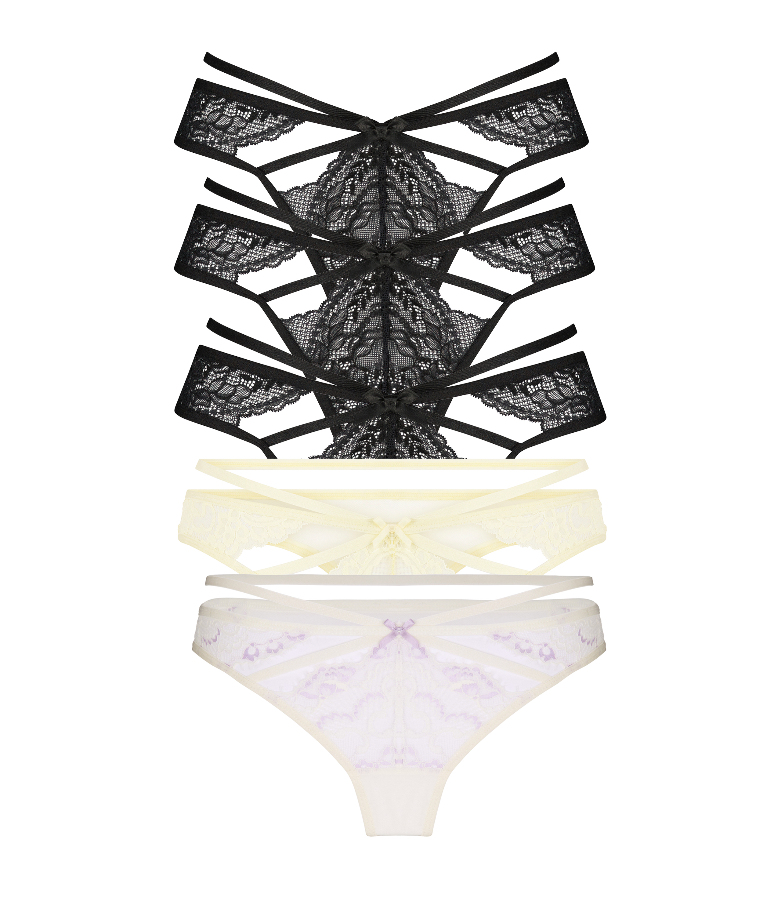 5-pak Stringi Wera, Czarny, main