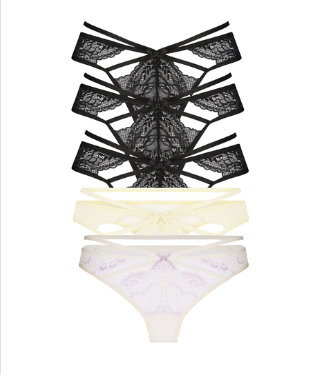 5-pak Stringi Wera, Czarny