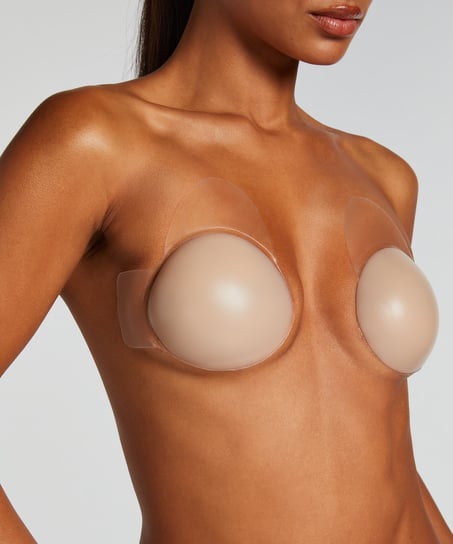 Przyklejane miseczki unoszące biust, Beżowy
