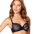 Non-padded underwired bra Elle, Czarny