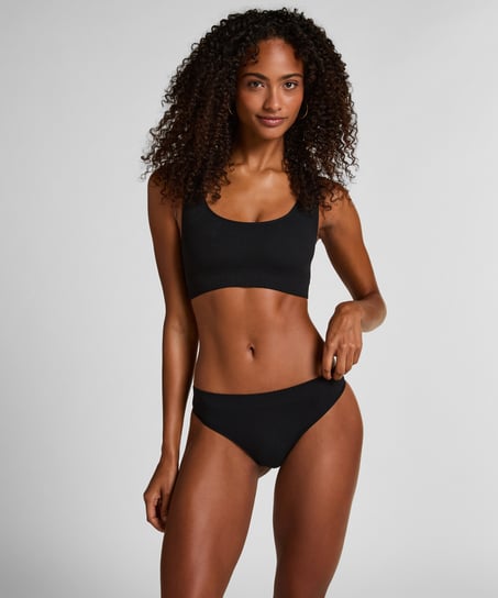 Wysoko wycięte stringi Dianne, Czarny