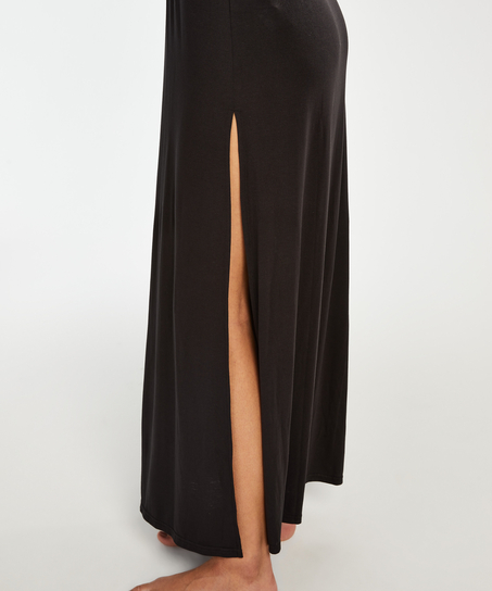 Dżersejowa sukienka plażowa, Czarny