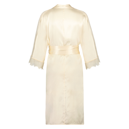 Silk Lace Kimono, Beżowy