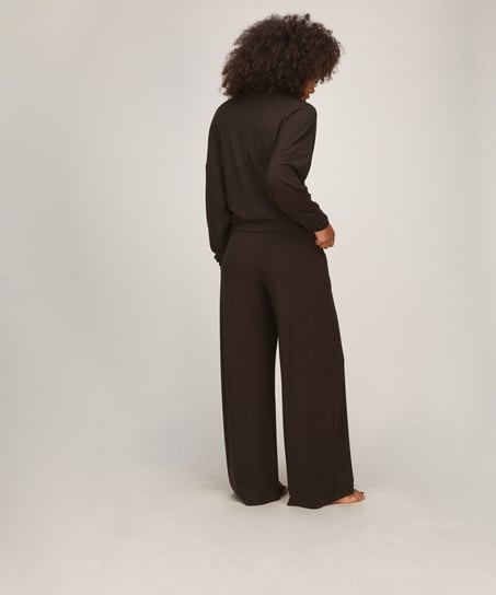 PANT WL PREMIUM RIB JERSEY, Brązowy