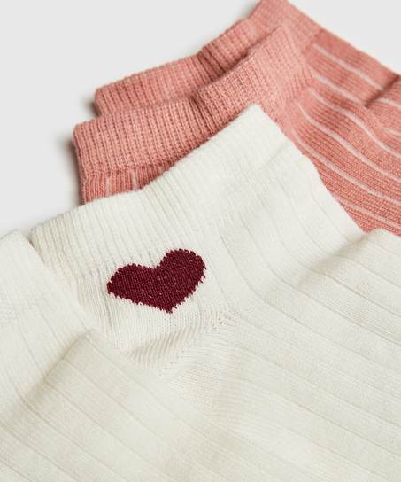 2 pary skarpetek, Biały