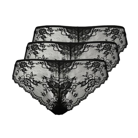 Brazyliany Lace Back, Czarny