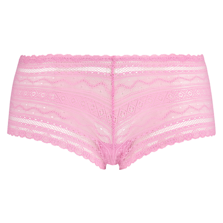 Geo Lace Boxer, Różowy