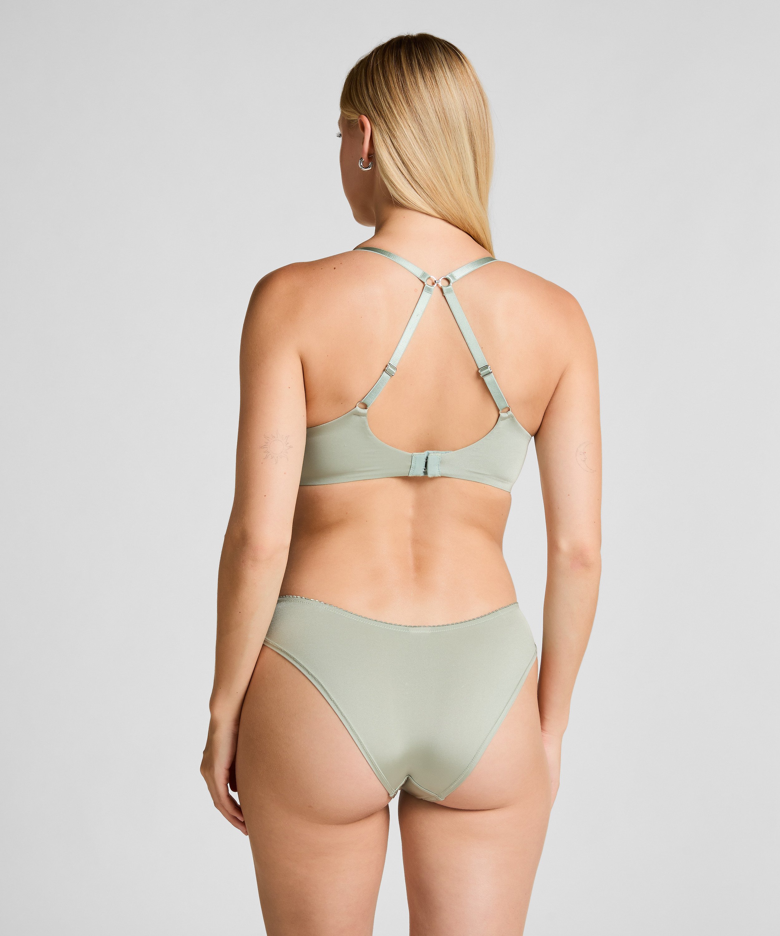 Usztywniony biustonosz bez fiszbin Andi, Zielony, main