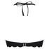 Góra od bikini push-up z fiszbinami, z falowanym brzegiem, miseczki A – E, Czarny