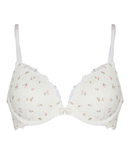 Wyściełany biustonosz push-up z fiszbinami Marine, Biały