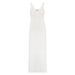 Long slip dress Modal lace, Biały