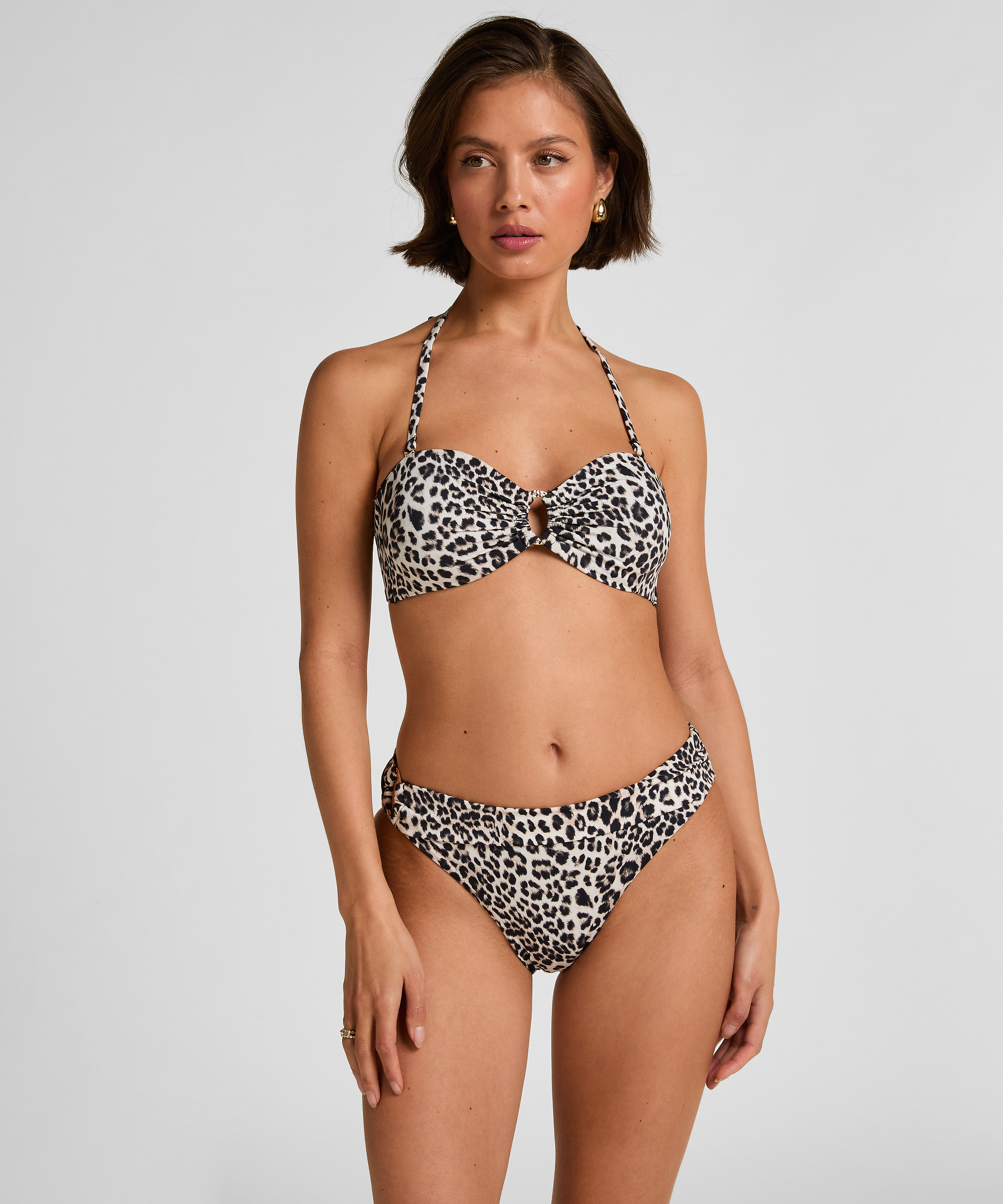 D&oacute;ł Bikini Leopard, Czarny, main