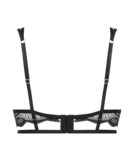 Nieusztywniany biustonosz z fiszbinami Lyra, Czarny