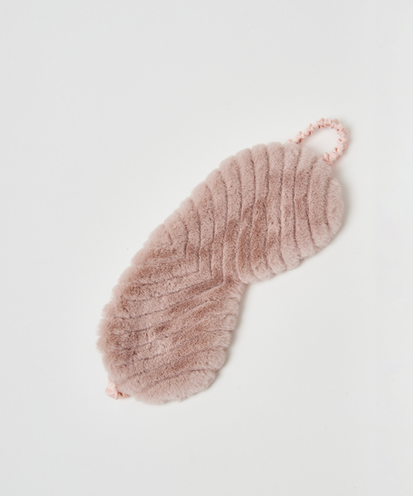 Maska do spania ze sztucznego futra, Szary