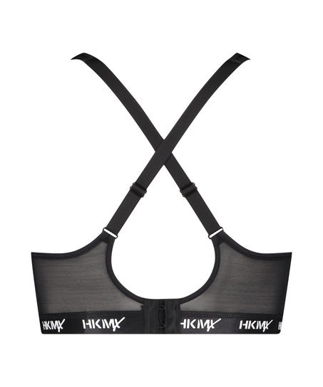 Sportowy biustonosz HKMX The All Star - poziom 2, Czarny